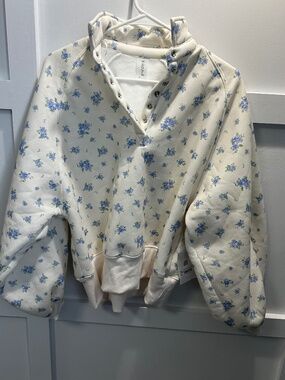 NWT As Revival Peak Floral Balloon Sleeve Pullover SZ S